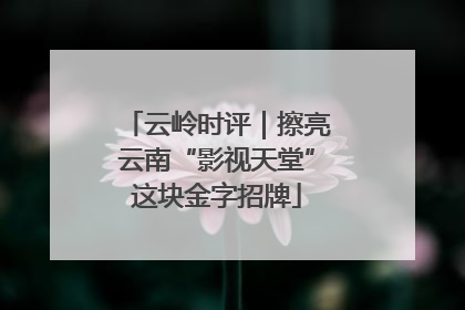 云岭时评｜擦亮云南“影视天堂”这块金字招牌