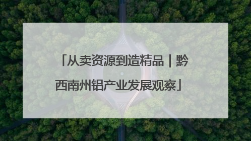 从卖资源到造精品｜黔西南州铝产业发展观察