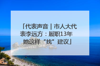 代表声音｜市人大代表李远方：履职13年 她这样“找”建议