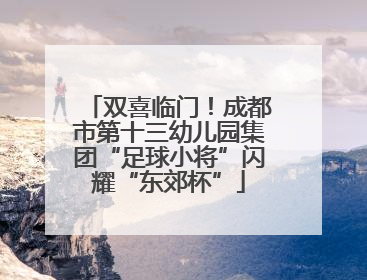 双喜临门！成都市第十三幼儿园集团“足球小将”闪耀“东郊杯”