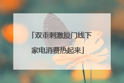 双重刺激厦门线下家电消费热起来