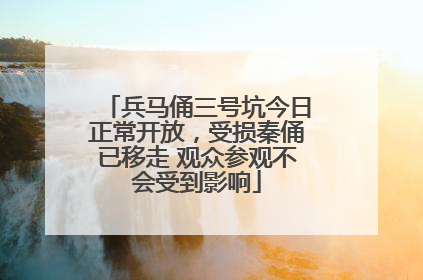 兵马俑三号坑今日正常开放，受损秦俑已移走 观众参观不会受到影响