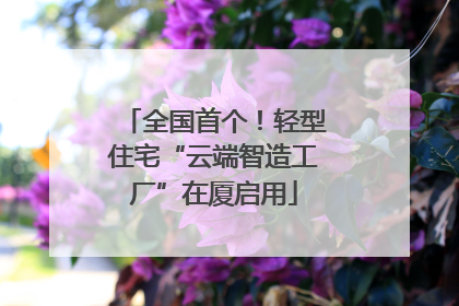 全国首个！轻型住宅“云端智造工厂”在厦启用
