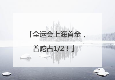 全运会上海首金，普陀占1/2！
