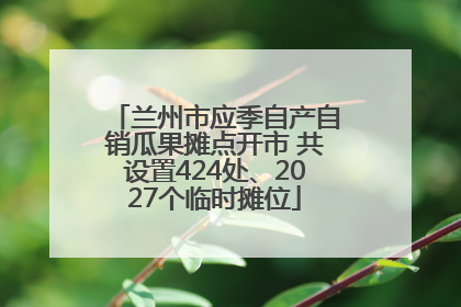 兰州市应季自产自销瓜果摊点开市 共设置424处、2027个临时摊位