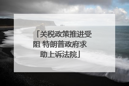 关税政策推进受阻 特朗普政府求助上诉法院