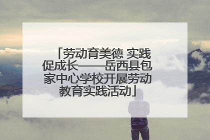 劳动育美德 实践促成长——岳西县包家中心学校开展劳动教育实践活动