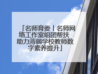 名师育娄丨名师网络工作室组团帮扶 助力薄弱学校教师数字素养提升