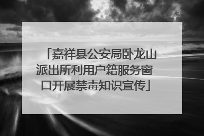 嘉祥县公安局卧龙山派出所利用户籍服务窗口开展禁毒知识宣传