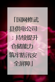国网修武县供电公司：持续提升仓储能力 筑牢防汛安全屏障