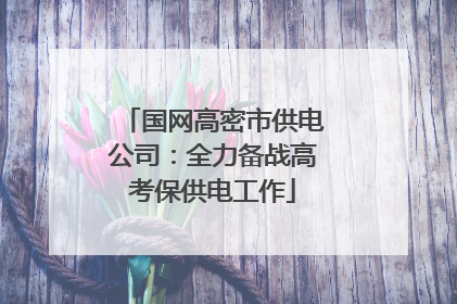 国网高密市供电公司：全力备战高考保供电工作