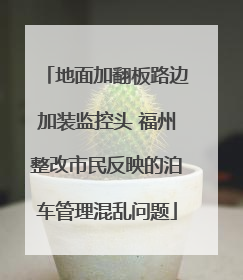 地面加翻板路边加装监控头 福州整改市民反映的泊车管理混乱问题