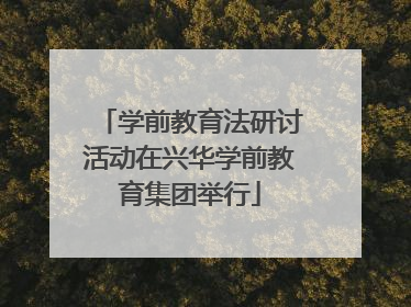学前教育法研讨活动在兴华学前教育集团举行