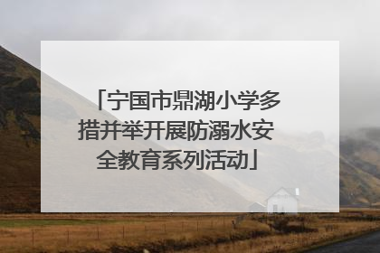 宁国市鼎湖小学多措并举开展防溺水安全教育系列活动