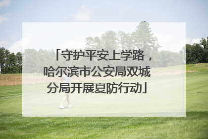 守护平安上学路，哈尔滨市公安局双城分局开展夏防行动