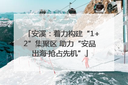 安溪：着力构建“1+2”集聚区 助力“安品出海·抢占先机”