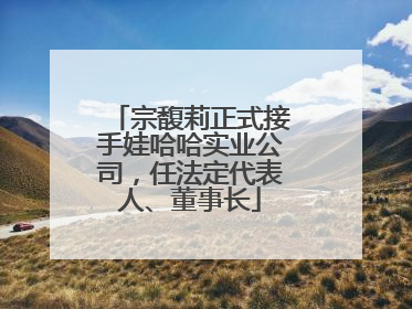 宗馥莉正式接手娃哈哈实业公司，任法定代表人、董事长