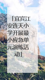 宜宾江安连天小学开展最小应急单元演练活动