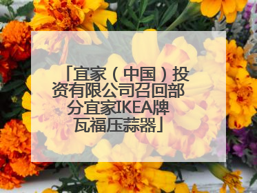 宜家（中国）投资有限公司召回部分宜家IKEA牌瓦福压蒜器