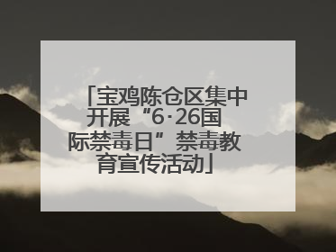 宝鸡陈仓区集中开展“6･26国际禁毒日”禁毒教育宣传活动