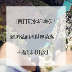 夏日玩水新地标！潍坊弘润水世界苗族主题乐园开放
