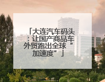 大连汽车码头：让国产商品车外贸跑出全球“加速度”