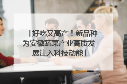 好吃又高产！新品种为安徽蔬菜产业高质发展注入科技动能