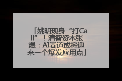 姚明现身“打Call”！清智资本张煜：AI赛道或将迎来三个爆发应用点