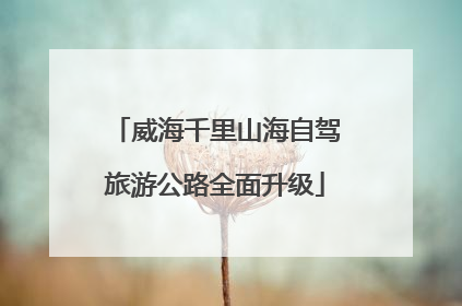 威海千里山海自驾旅游公路全面升级