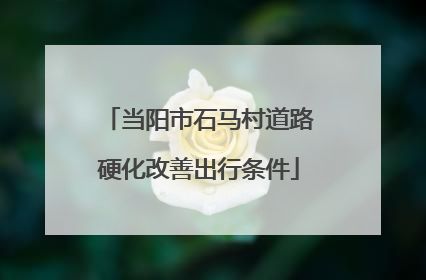 当阳市石马村道路硬化改善出行条件