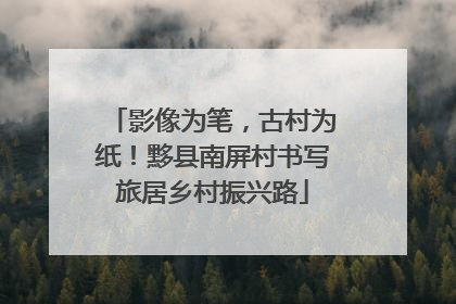 影像为笔，古村为纸！黟县南屏村书写旅居乡村振兴路