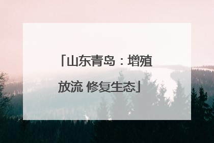 山东青岛：增殖放流 修复生态