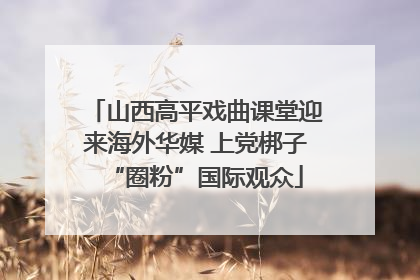 山西高平戏曲课堂迎来海外华媒 上党梆子“圈粉”国际观众
