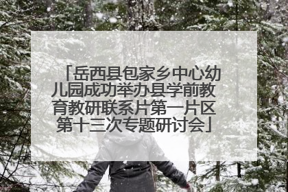 岳西县包家乡中心幼儿园成功举办县学前教育教研联系片第一片区第十三次专题研讨会
