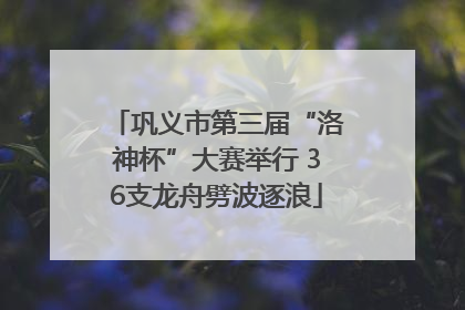 巩义市第三届“洛神杯”大赛举行 36支龙舟劈波逐浪