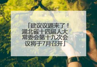 建议议题来了！湖北省十四届人大常委会第十九次会议将于7月召开