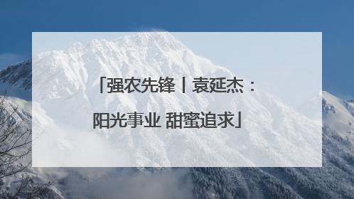 强农先锋丨袁延杰：阳光事业 甜蜜追求