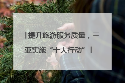 提升旅游服务质量，三亚实施“十大行动”