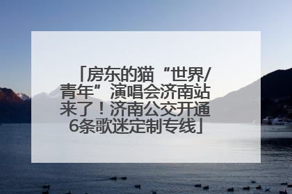 房东的猫“世界/青年”演唱会济南站来了！济南公交开通6条歌迷定制专线