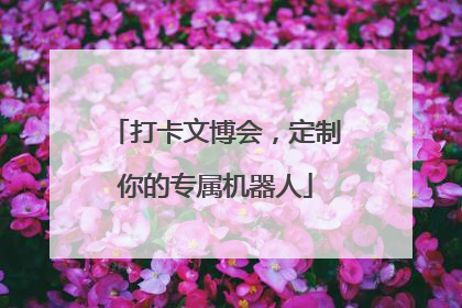 打卡文博会，定制你的专属机器人