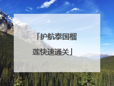 护航泰国榴莲快速通关