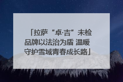 拉萨“卓·吉”未检品牌以法治为盾 温暖守护雪域青春成长路