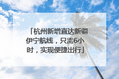 杭州新增直达新疆伊宁航线，只需6小时，实现便捷出行