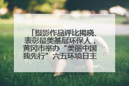 摄影作品评比揭晓、表彰最美基层环保人，黄冈市举办“美丽中国我先行”六五环境日主题宣传活动
