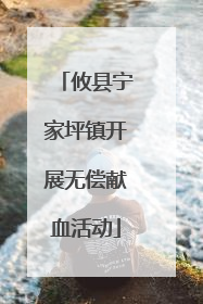 攸县宁家坪镇开展无偿献血活动