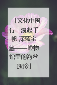 文化中国行｜浪起千帆 深蓝宝藏——博物馆里的海丝遗珍