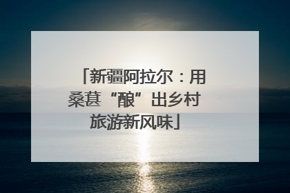 新疆阿拉尔：用桑葚“酿”出乡村旅游新风味