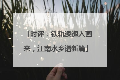 时评：铁轨逶迤入画来，江南水乡谱新篇