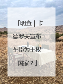 明查｜卡德罗夫宣布车臣为主权国家？