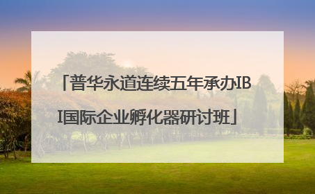 普华永道连续五年承办IBI国际企业孵化器研讨班